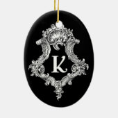 K Monogram Initial Keramikornament (Hinten)