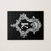 K Monogram Initial Puzzle (Horizontal)