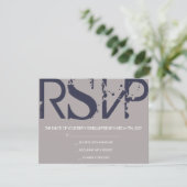 K Monogram Initials Bar Bat Mitzvah Reply Card RSVP Karte (Stehend Vorderseite)