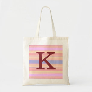 K: Monogram K Summer Stripes Fute Tote Bag Tragetasche