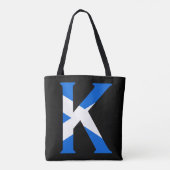 K Monogram overlaid on Scottish Flag stcnt Tasche (Rückseite)