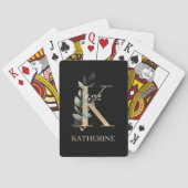 K Monogram Personalisiert Playing Cards Spielkarten (Rückseite)
