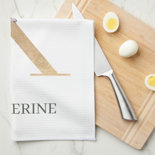 K Monogram Personalisierte Küchentücher (Viertel Falte)