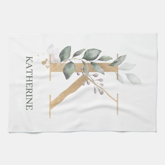 K Monogram Personalisierte Küchentücher (Horizontal)