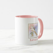 K Monogram Rose Floral Tasse (VorderseiteRechts)