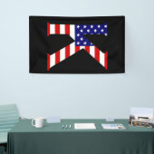 K Monogram überlagert auf der Flagge der USA (v) Banner (Messeveranstaltung)