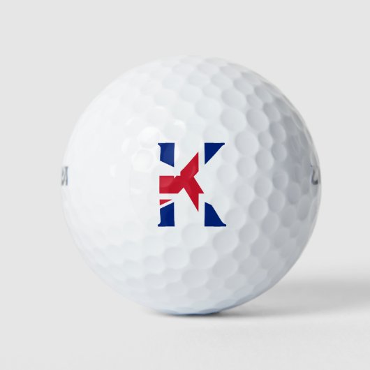K Monogram überlagert sich auf der Flagge der Unio Golfball (Vorderseite)