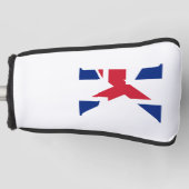 K Monogram überlagert sich auf der Flagge eines Un Golf Headcover (Vorderseite)