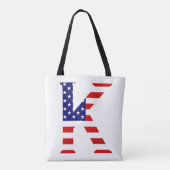 K Monogram überlagert sich auf der US-Flaggenmarke Tasche (Rückseite)