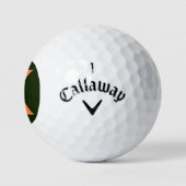 K Monogram überlagert sich auf irischer Flagge cwb Golfball (Logo)