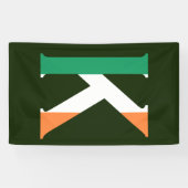K Monogram überlagert sich auf irischer Flagge (v) Banner (Horizontal)