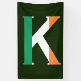 K Monogram überlagert sich auf irischer Flagge (v) Banner
