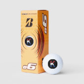 K Monogram überlagert sich auf NLD Flag auf bk be6 Golfball (Verpackungen)