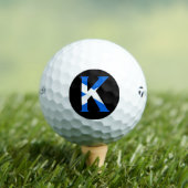 K Monogram überlagert sich auf schottischer Flagge Golfball (Insitu T-Shirt)