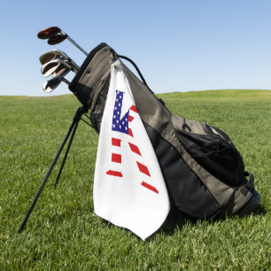 K Monogram überlagert sich auf US Flag gtcn Golfhandtuch