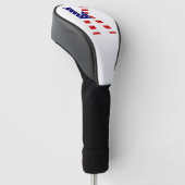 K Monogram überlagert sich auf US-Flaggendokumenta Golf Headcover (angewinkelt)
