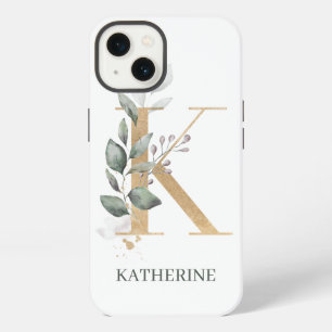 K Monogramm Floral Personalisiert iPhone 13 Hülle