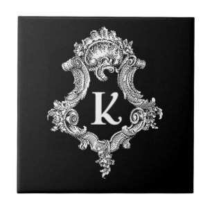 K Monogramm-Initiale Fliese