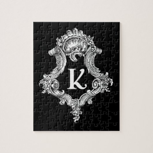 K Monogramm-Initiale Puzzle (Vertikal)