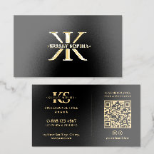 K Monogramm-Logo Elegant Schwarz Gold