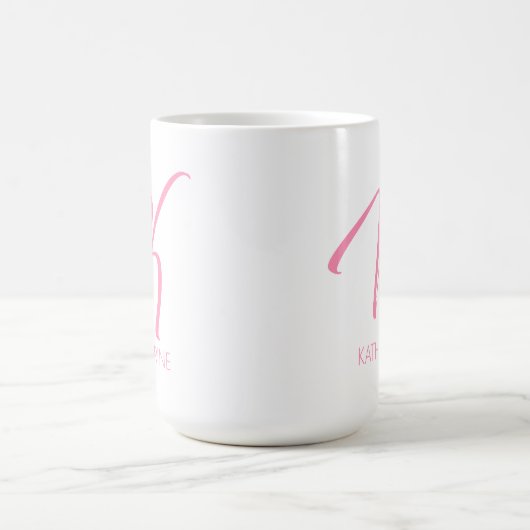 K Monogramm Personalisiert Kaffeetasse (Mittel)