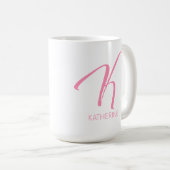 K Monogramm Personalisiert Kaffeetasse (VorderseiteRechts)