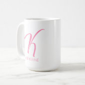 K Monogramm Personalisiert Kaffeetasse (Vorderseite Links)