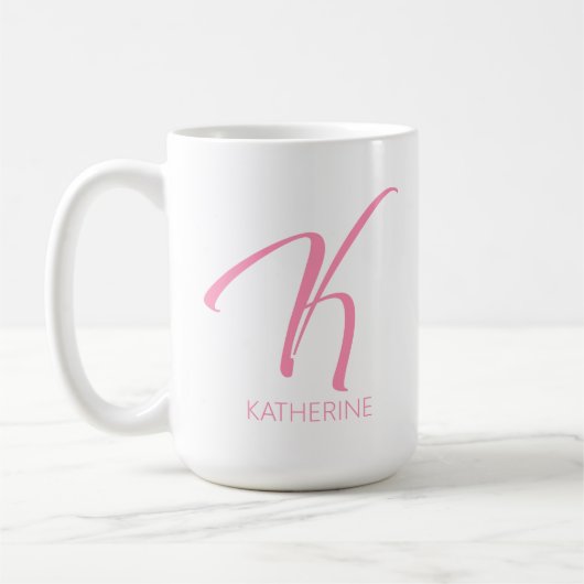 K Monogramm Personalisiert Kaffeetasse (Links)