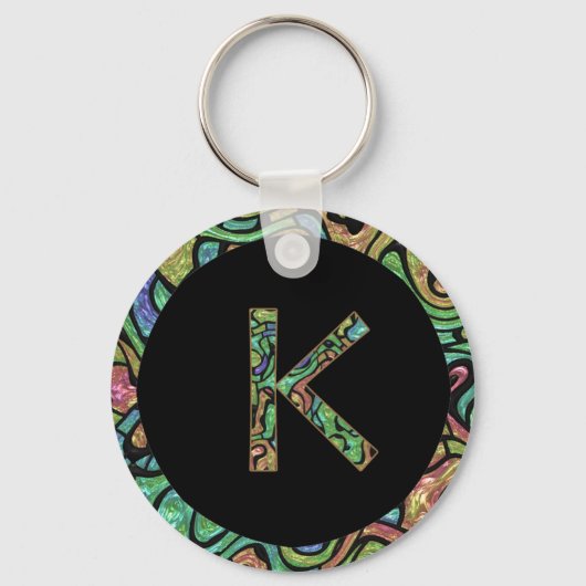 K Monogramm Schlüsselanhänger (Vorderseite)