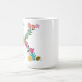 K Monogramm-Tasse, Initial, Botanisch Kaffeetasse (Mittel)