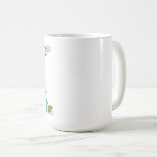 K Monogramm-Tasse, Initial, Botanisch Kaffeetasse (VorderseiteRechts)