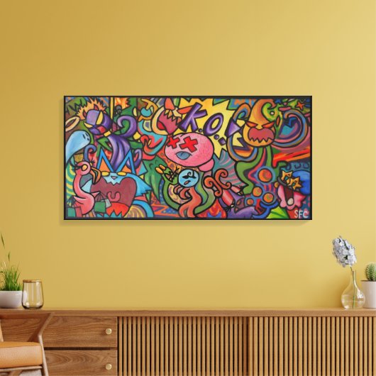 K.O. By Squid Fear City (2.5) Leinwanddruck (Insitu (Wohnzimmer))