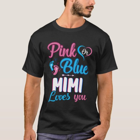 K oder Blue Mimi Lieben Sie Geschlecht zeigen Baby T-Shirt (Vorderseite)