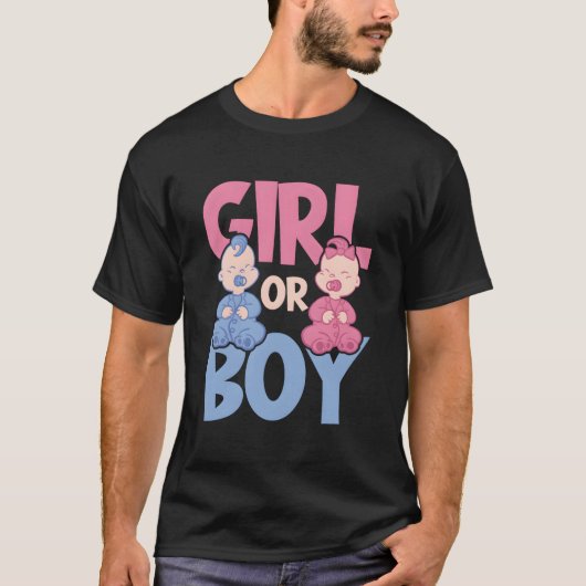 K oder Blue Py Schwangerschaft oder Geschlechtsent T-Shirt (Vorderseite)