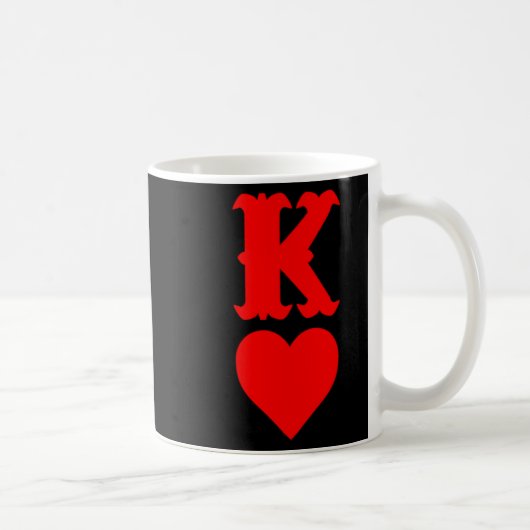 K Of Hearts Love Couples Valentines Day For  Kaffeetasse (Rechts)