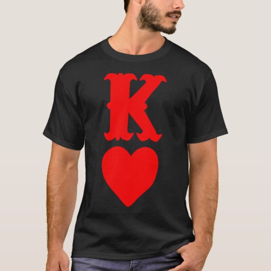 K Of Hearts Love Couples Valentines Day For  T-Shirt (Vorderseite)