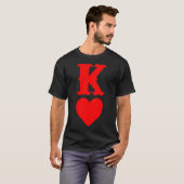 K Of Hearts Love Couples Valentines Day For T-Shirt (Vorne ganz)