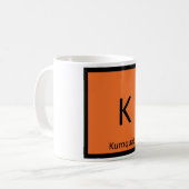 K - Orangen-Frucht-Chemie-Periodensystem-Symbol Kaffeetasse (Vorderseite Links)
