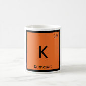 K - Orangen-Frucht-Chemie-Periodensystem-Symbol Kaffeetasse (Mittel)