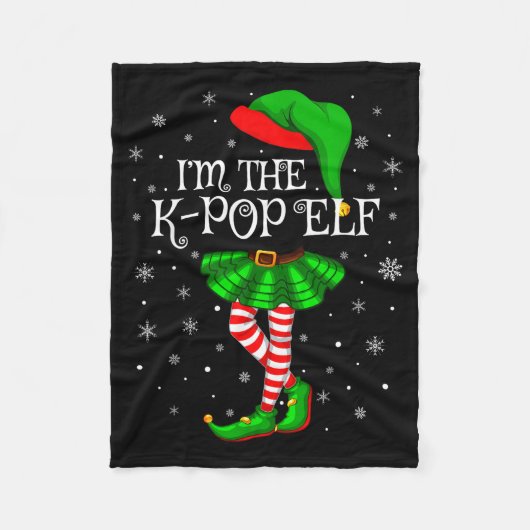 K-p Elf Christmas Matching Family Women Girls Elf Fleecedecke (Vorderseite)