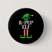K-p Elf Matching Family Group Christmas Party Pyja Button (Vorderseite)