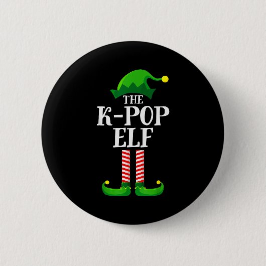 K-p Elf Matching Family Group Christmas Party Pyja Button (Vorderseite)