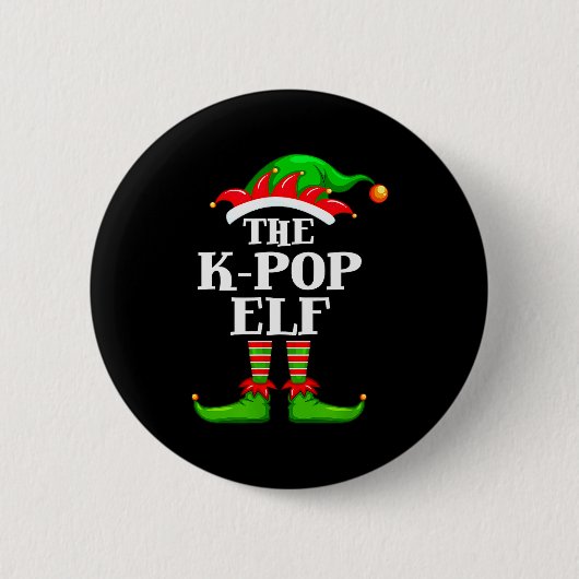 K-p Elf Matching Family Group Christmas Party Pyja Button (Vorderseite)