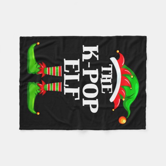 K-p Elf Matching Family Group Christmas Party Pyja Fleecedecke (Vorderseite (Horizontal))