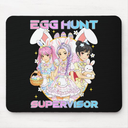 K-P Osterhasen-Eierjagd-Aufseher Lustige Mutter Mousepad (Vorne)