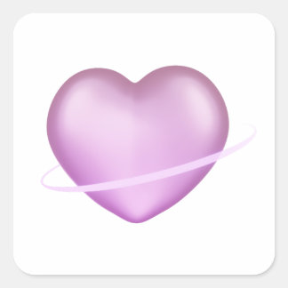 K-Pop 3D Heart Quadratischer Aufkleber