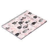 K-Pop & Chill Minimalist Silhouette Aesthetic Notizblock (Linke Seite)