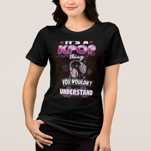 K-Pop Damen Tri-Blend Shirt (Vorderseite)