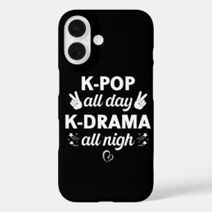 K-Pop den ganzen Tag K-Drama die ganze Nacht, Kore iPhone 16 Hülle
