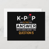 K-POP den ganzen Tag Postkarte (Vorne/Hinten)
